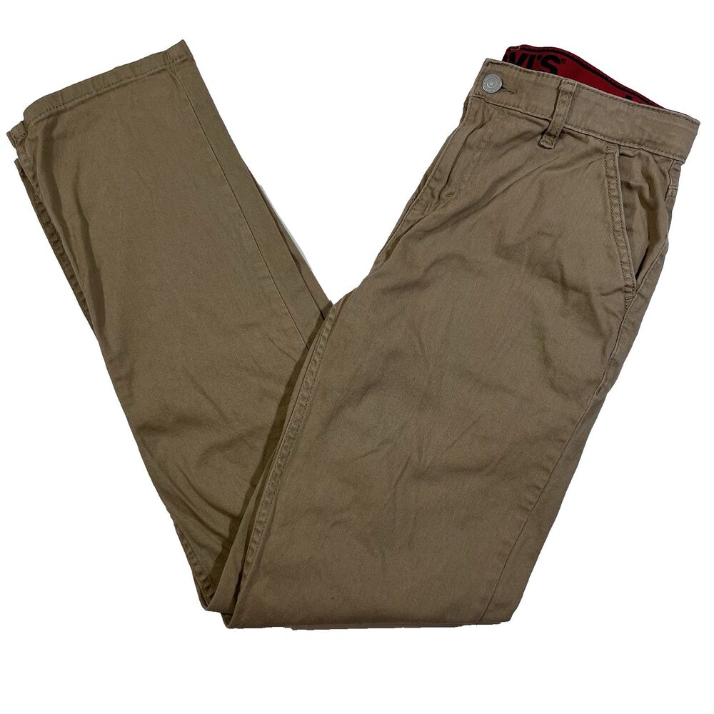 Levi's 502 Khaki Regular Fit Taper Leg Pants Youth Kids 18 29x31